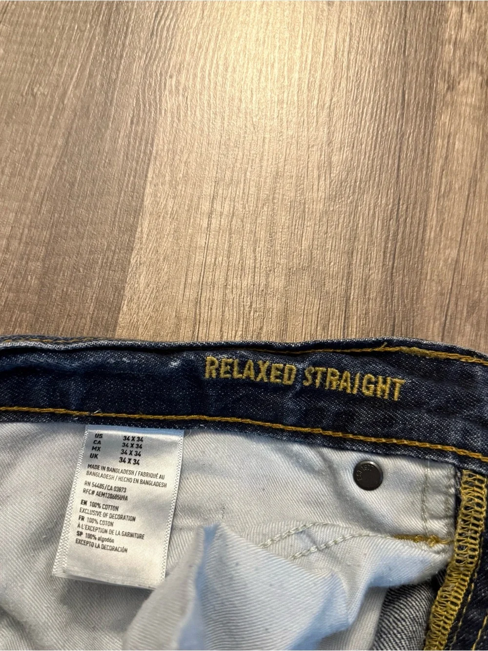 American Eagle Relaxed Straight Jeans Men’s 34x34 Dark Wash Denim